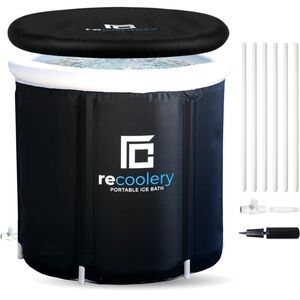 Brand New Portable Ice Therapy Bath Round Collapsible Cold Plunge Freestand Tub